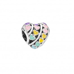 Heart-shaped Enamel Charms DOCJ9864